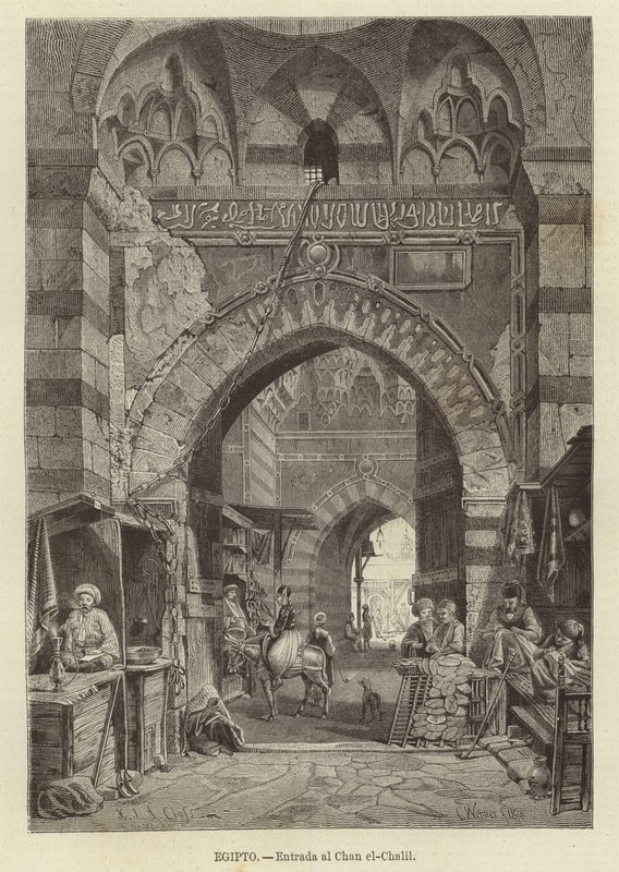 Egypt - Entrance to Khan el-Khalili by Carl Friedrich Heinrich Werner