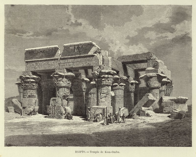 Egypt - Temple of Kom Ombo by Carl Friedrich Heinrich Werner