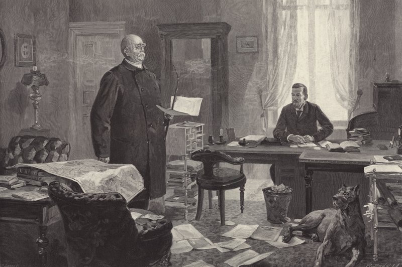 Bismarck Dictating His Memoirs by Carl Ludwig Friedrich Becker
