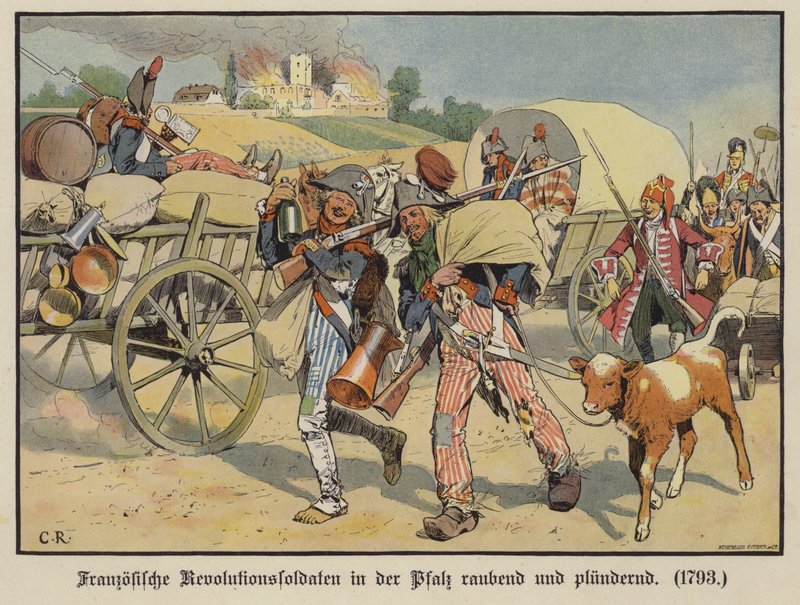 French soldiers robbing and plundering in the Palatinate by Carl Röchling