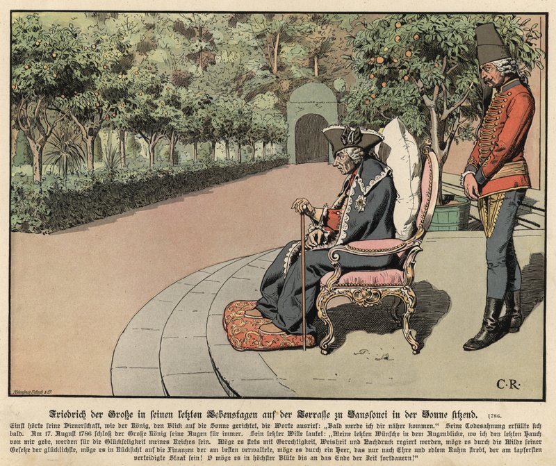 Frederick the Great of Prussia in old age by Carl Röchling