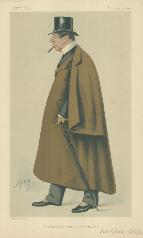 Mr Markham Spofforth, He invented the Conservative Working Man, 20 March 1880, Vanity Fair cartoon by Carlo Pellegrini