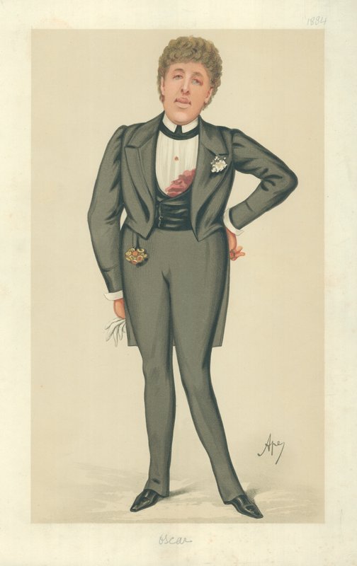 Mr Oscar Wilde, Oscar, 24 May 1884, Vanity Fair cartoon by Carlo Pellegrini