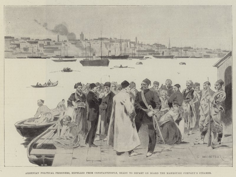 Armenian Political Prisoners, Expelled from Constantinople, Ready to Depart on Board the Mahroussi Company