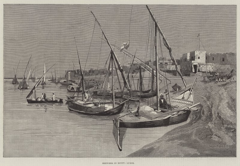 Sketches in Egypt, Luxor by Charles Auguste Loye