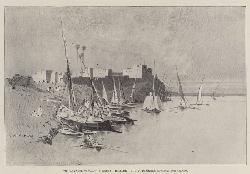 The Advance towards Dongola, Belianeh, the Forwarding Station for Troops by Charles Auguste Loye