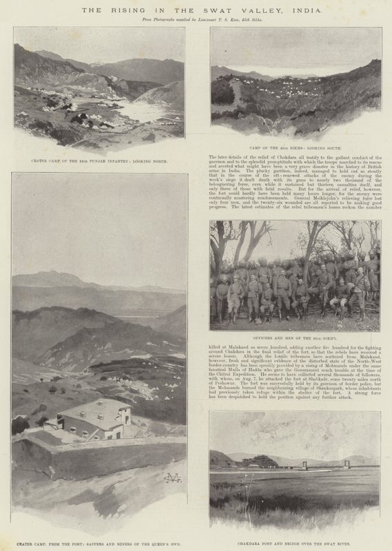 The Rising in the Swat Valley, India by Charles Auguste Loye