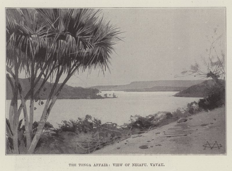 The Tonga Affair, View of Neiafu, Vavau by Charles Auguste Loye