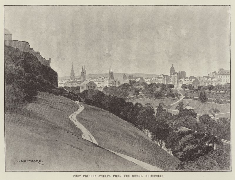 West Princes Street, from the Mound, Edinburgh by Charles Auguste Loye