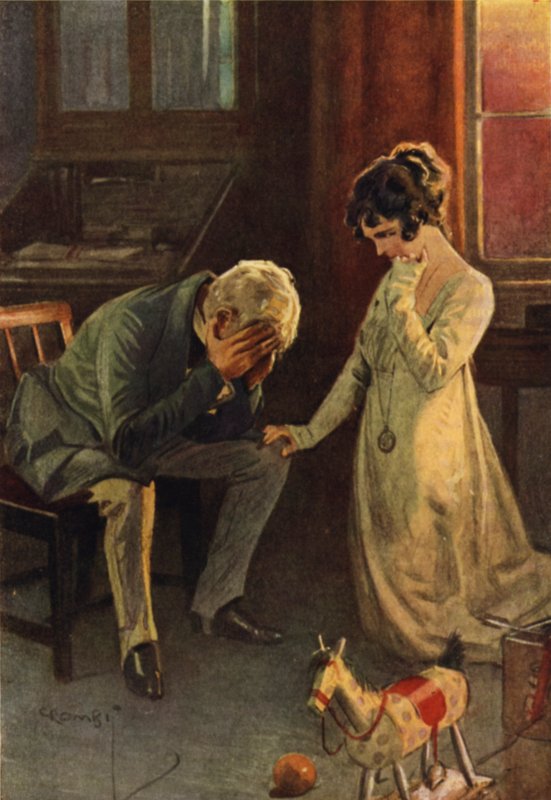 Old Sedley Confesses the True State of Affairs to Amelia by Charles Crombie