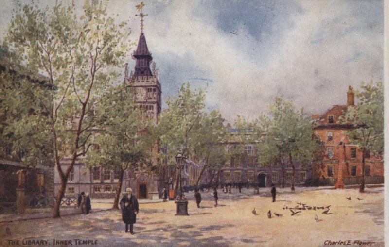The Library, Inner Temple by Charles Edwin Flower