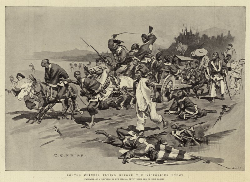 Routed Chinese Flying Before the Victorious Enemy by Charles Edwin Fripp