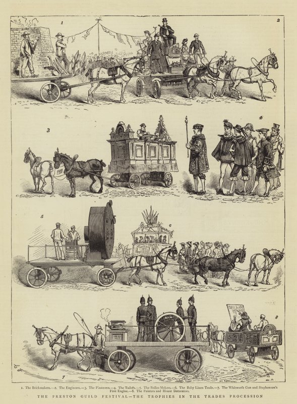 The Preston Guild Festival, the Trophies in the Trades Procession by Charles Edwin Fripp
