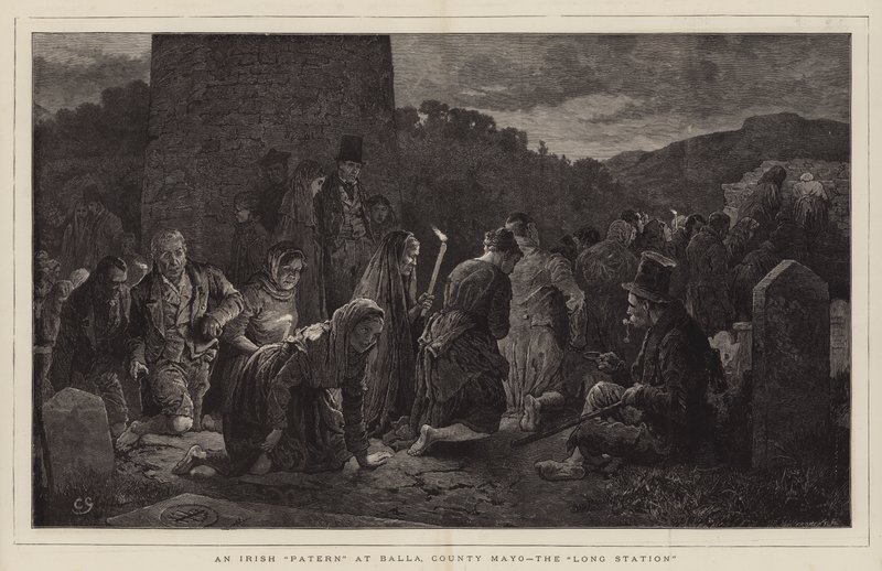 An Irish Patern at Balla, County Mayo, the Long Station by Charles Green
