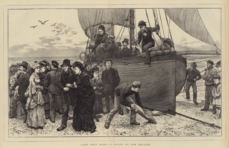 Land Once More!, a Study at the Sea-Side by Charles Green