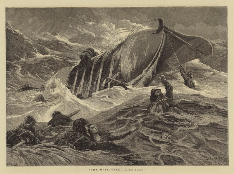 The Overturned Life-Boat by Charles J. Staniland