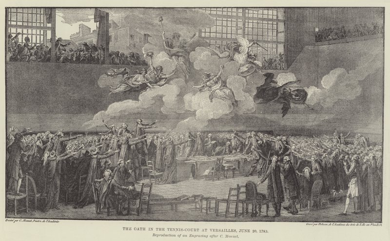 The Oath in the Tennis-Court at Versailles, 20 June 1789 by Charles Monnet