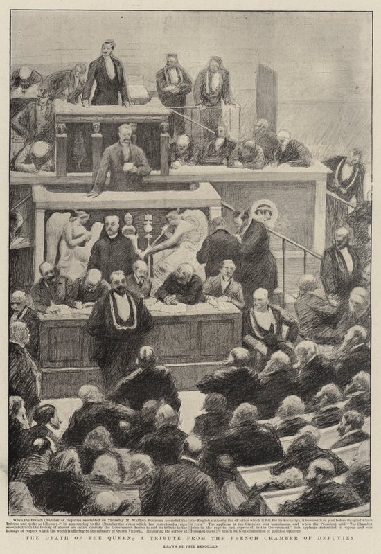 The Death of the Queen, a Tribute from the French Chamber of Deputies by Charles Paul Renouard