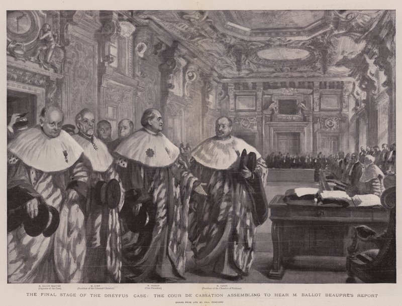 The Final Stage of the Dreyfus Case, the Cour de Cassation Assembling to Hear M Ballot Beaupre