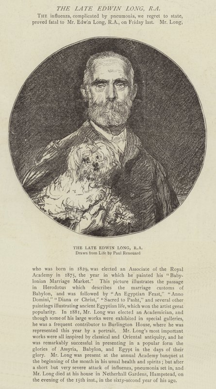 The Late Edwin Long, RA by Charles Paul Renouard