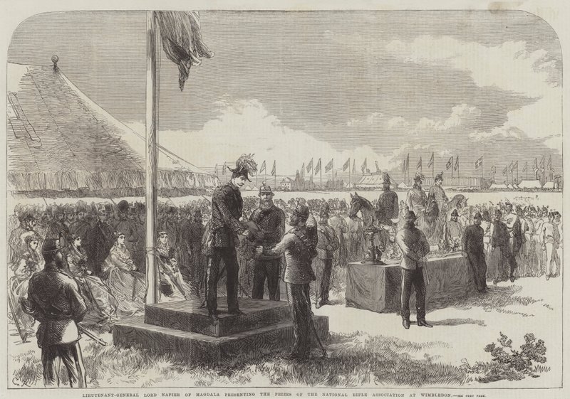 Lieutenant-General Lord Napier of Magdala presenting the Prizes at the National Rifle Association at Wimbledon by Sir John Charles Robinson