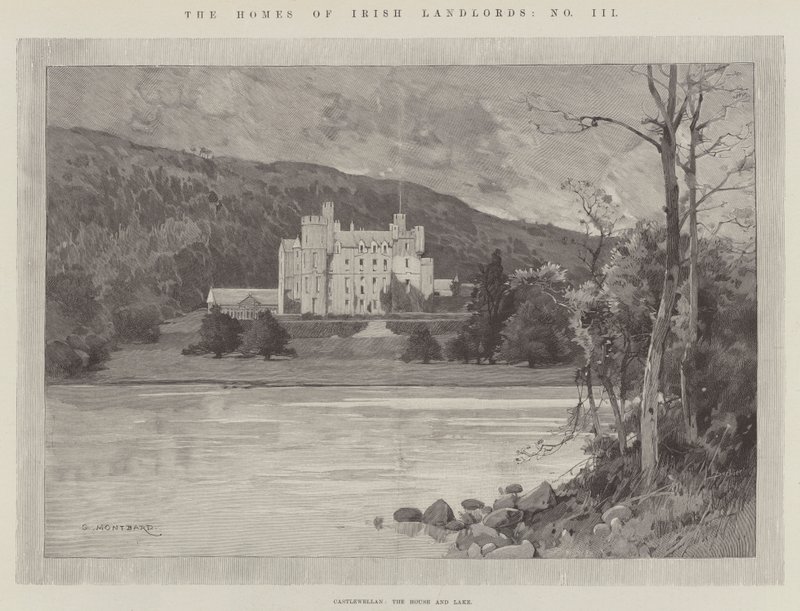 Castlewellan, the House and Lake by Charles Auguste Loye