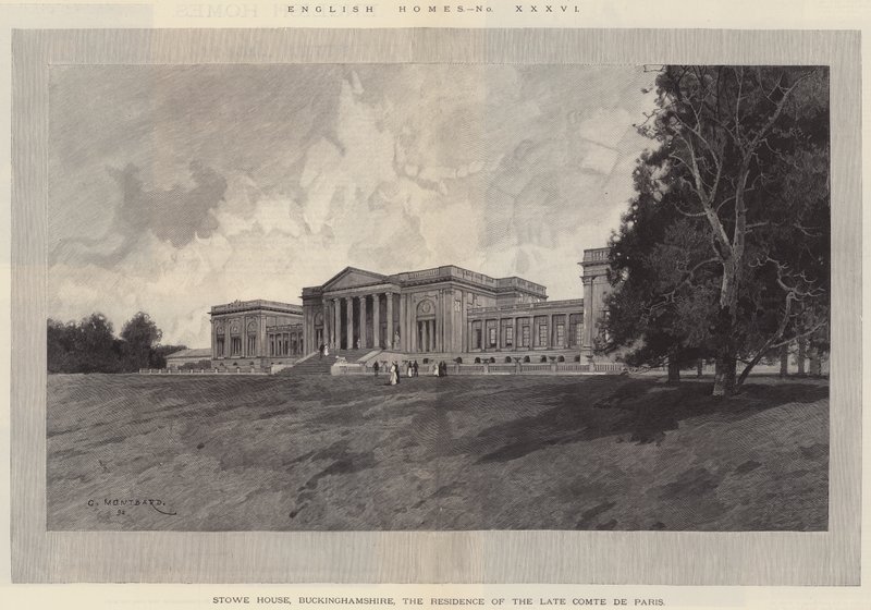 English Homes, Stowe House, Buckinghamshire, the Residence of the Late Comte de Paris by Charles Auguste Loye