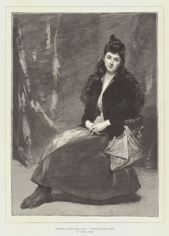 Pictures at the Paris Salon, Portrait de Ma Fille by Charles Emile Auguste Carolus Duran