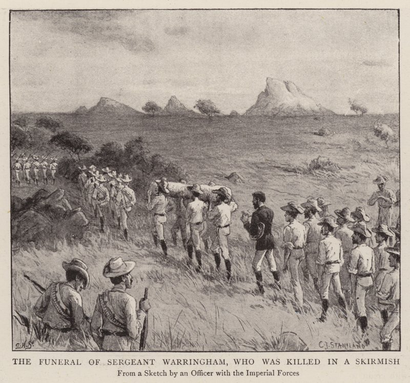 The Funeral of Sergeant Warringham, who was killed in a Skirmish by Charles J. (after) Staniland