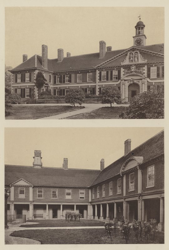 Morden College, Blackheath, Kent, Entrance and Portion of Court by Charles Latham