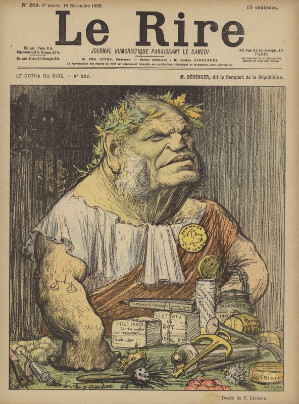 Berenger, Illustration for Le Rire by Charles Leandre