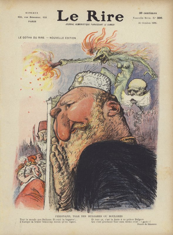 Caricature of Tsar Ferdinand I of Bulgaria (Illustration for Le Rire) by Charles Leandre