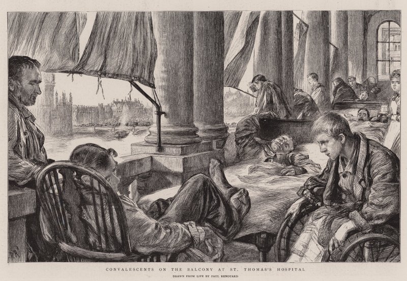 Convalescents on the Balcony at St Thomas