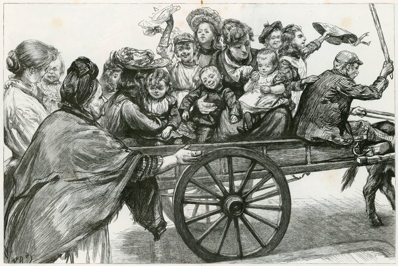 Off to Epping Forest: A Study of a Coster and a Family Party on Whitmonday by Charles Paul Renouard