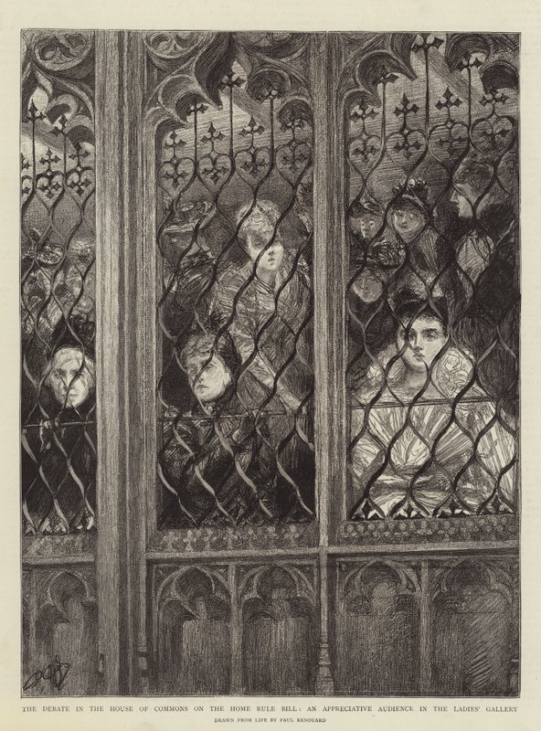 The Debate in the House of Commons on the Home Rule Bill, an Appreciative Audience in the Ladies