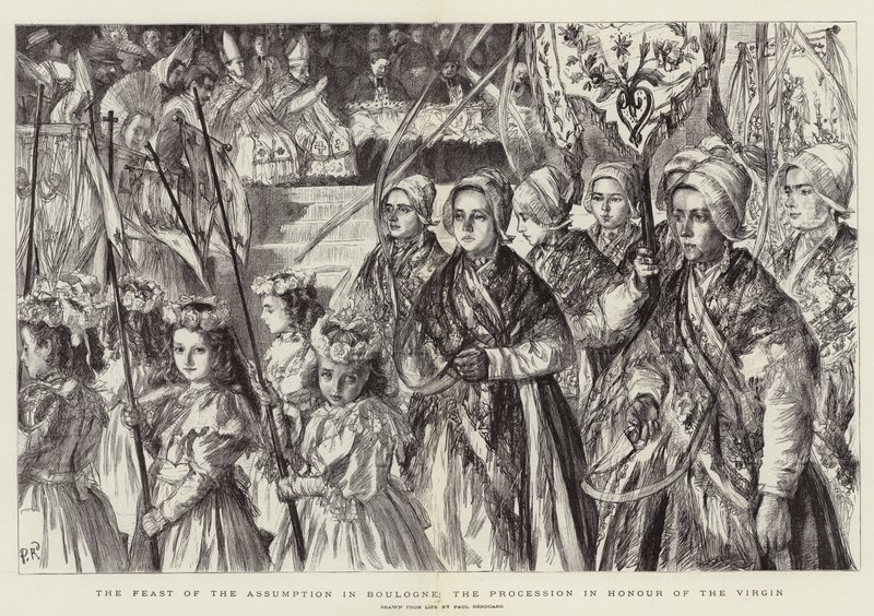 The Feast of the Assumption in Boulogne, the Procession in Honour of the Virgin by Charles Paul Renouard