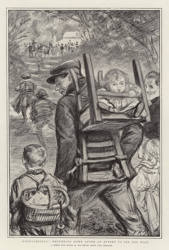 Unsuccessful, Returning Home after an Effort to See the Tsar by Charles Paul Renouard