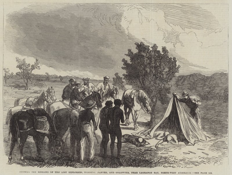 Finding the Remains of the Lost Explorers, Harding, Panter, and Goldwyer, near Lagrange Bay, North-West Australia by Sir John Charles Robinson