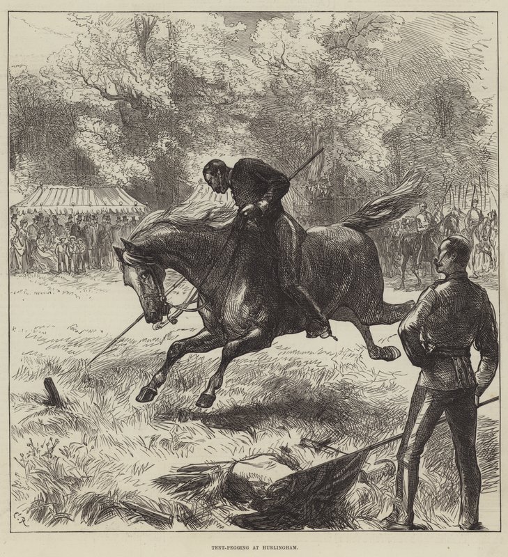 Tent-Pegging at Hurlingham by Sir John Charles Robinson