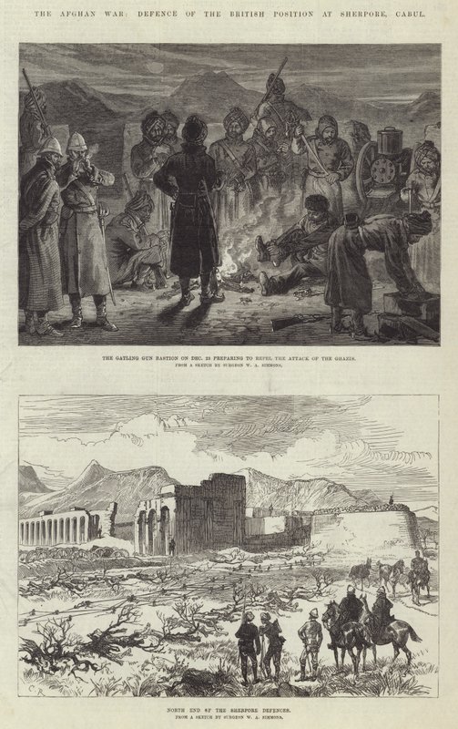 The Afghan War, Defence of the British Position at Sherpore, Cabul by Sir John Charles Robinson