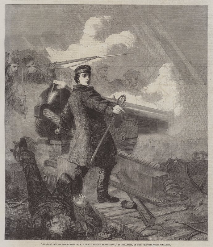 Gallant Act of Commander W N Hewett before Sebastopol by Chevalier Louis William Desanges