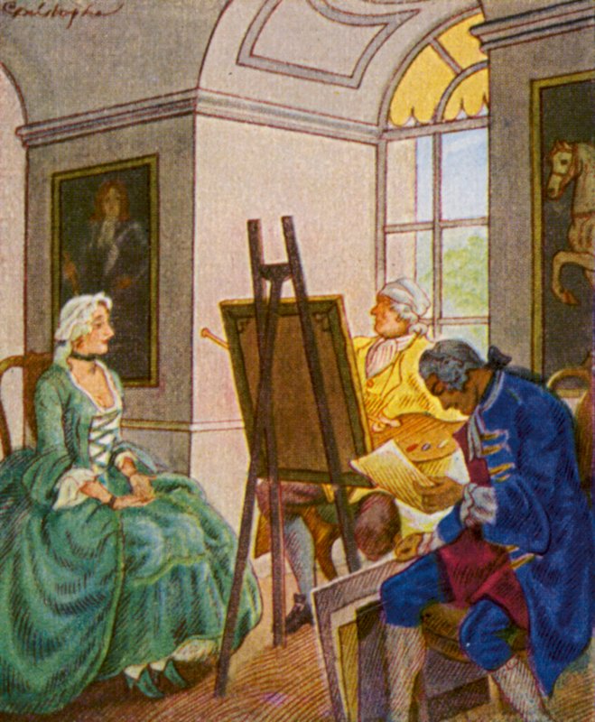 Portrait Session in the Castle by Christophe (1856 1945)