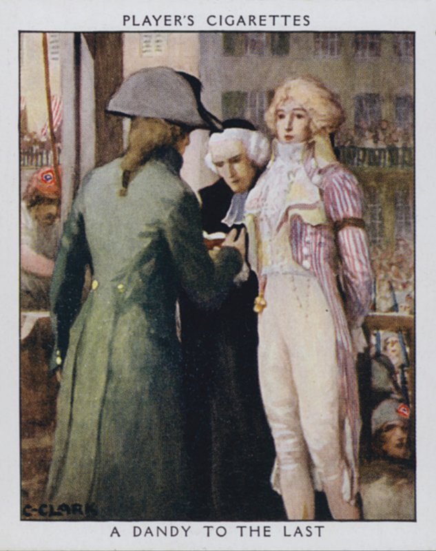 A Dandy to the Last, as Samson, the executioner, asks whether he might remove the aristocrat