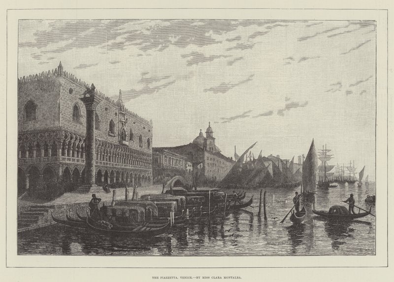 The Piazzetta, Venice by Clara Montalba
