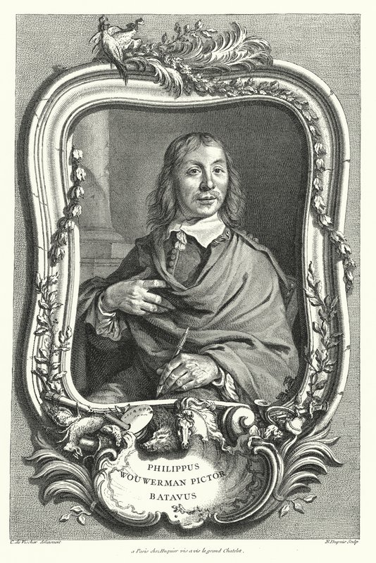 Philips Wouwerman, Dutch painter by Cornelis after Visscher