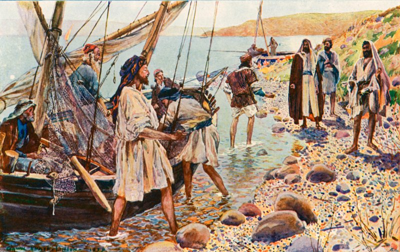 The Calling of Four Disciples by Corwin Knapp Linson