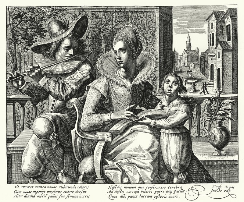 The Family Concert by Crispin I de (after) Passe