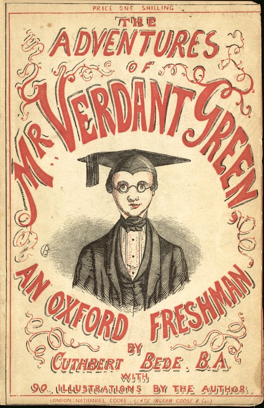 Cover Illustration for The Adventures of Mr. Verdant Green, An Oxford Freshman by Cuthbert Bede