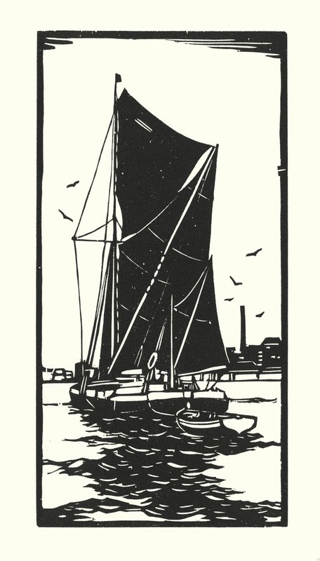 Fishing Boats and Barges: Thames Barge by Cyril A. Wilkinson
