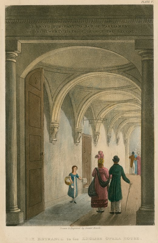 Box Entrance to the English Opera House (Lyceum Theatre) by Daniel Havell